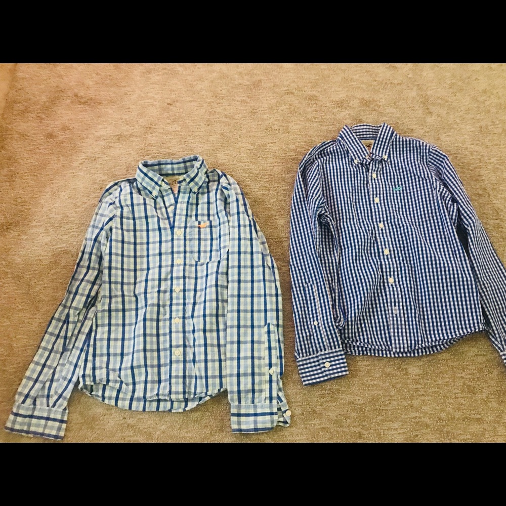 Guys Hollister Button Down Shirts (2) Lot